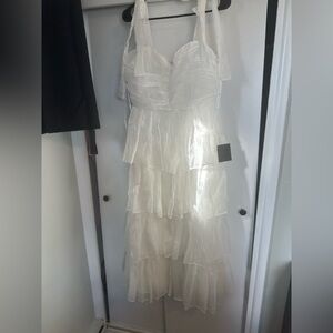 Lulu's Ivory Tiered Wedding Dress